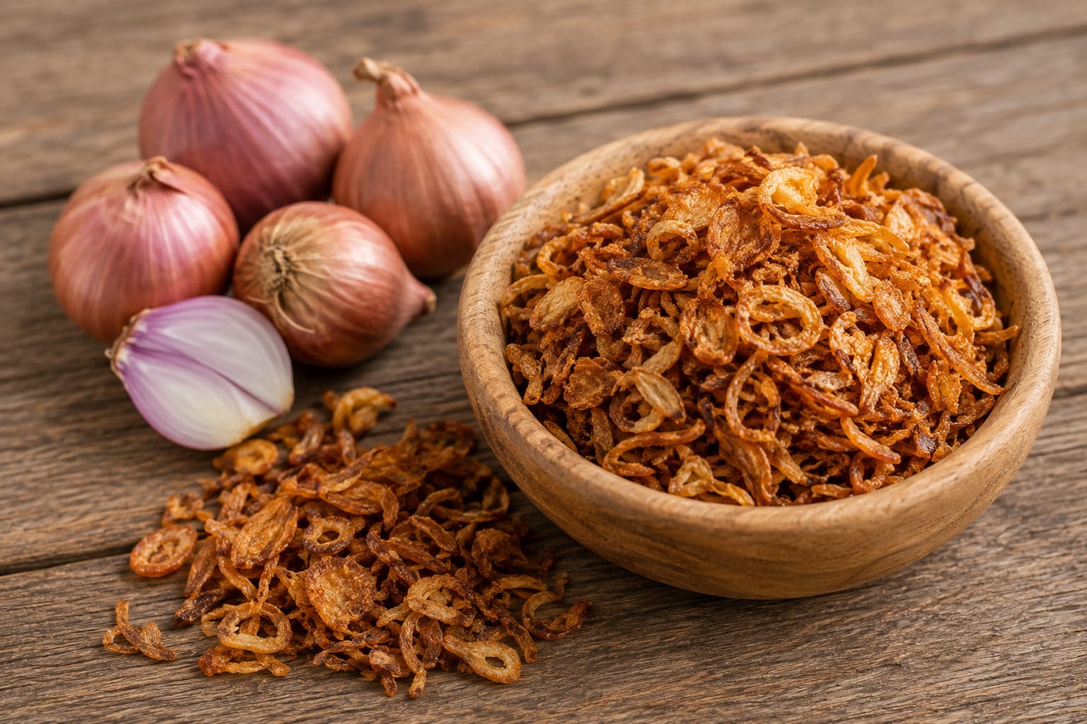 Premium crispy fried shallots golden crisp